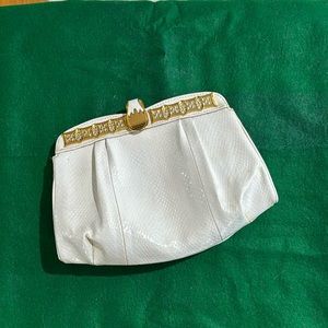 Vintage Faux Snakeskin Clutch